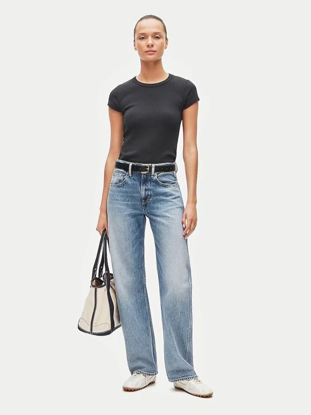 J.CREW • Curvy slim wide-leg jean in Lakeshore wash size 25 BX825